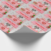 Saint Bernard Dog Valentijnsdag KissingBooth Cadeaupapier (Hoek)