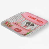 Saint Bernard Dog Valentijnsdag KissingBooth Papieren Bordje (Gebogen)