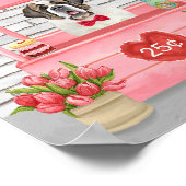 Saint Bernard Dog Valentijnsdag KissingBooth Poster (Hoek)