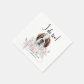 Saint Bernard Dog Wedding Cocktail Napkins Servet (Hoek)