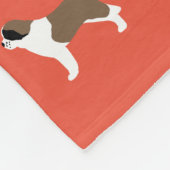 Saint Bernard Dogs Pattern Fleece Deken (Hoek)