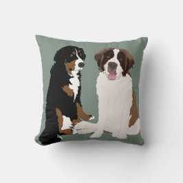 Saint Bernard en Bernese Mountain Dog  Kussen