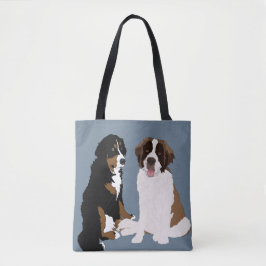 Saint Bernard en Bernese Mountain Dog Tote Bag