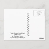 Saint Bernard en Kitten Dog Art Briefkaart (Achterkant)