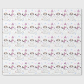 Saint Bernard en Snowman Cadeaupapier (Vlak)