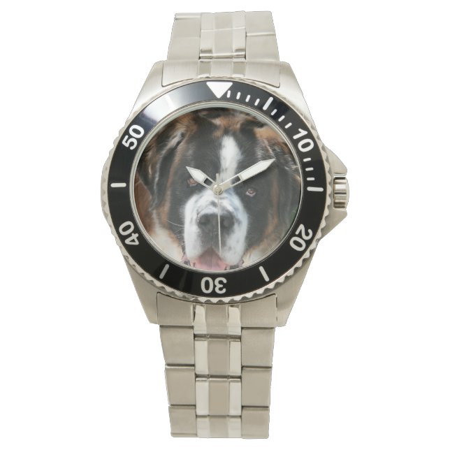 Saint Bernard Face Horloge (Voorkant)