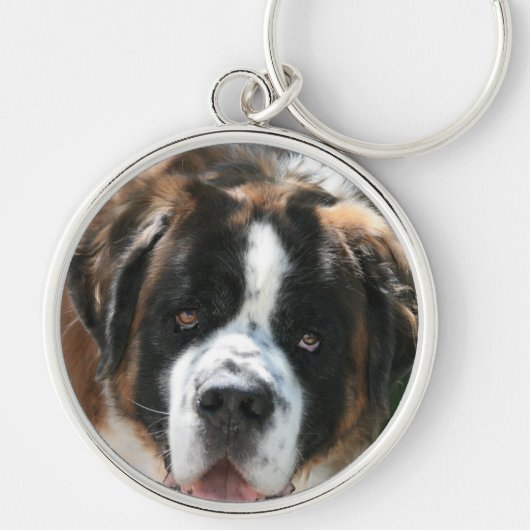 Saint Bernard Face Large Premium Sleutelhanger (Voorkant)