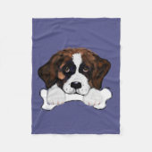Saint Bernard Fleece Deken (Voorkant)
