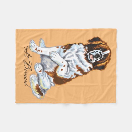 saint bernard fleece deken (Voorkant (Horizontaal))