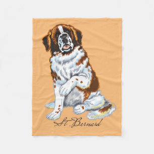 saint bernard fleece deken