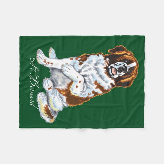 saint bernard fleece deken (Voorkant (Horizontaal))