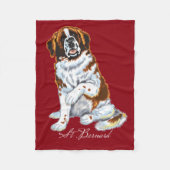 saint bernard fleece deken (Voorkant)