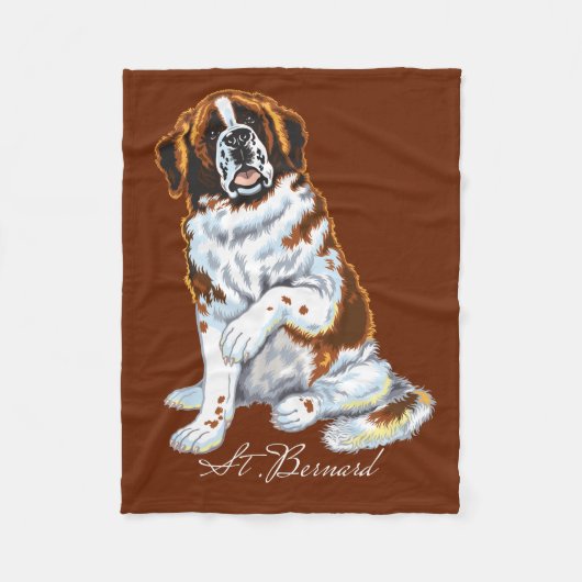 saint bernard fleece deken (Voorkant)