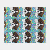 Saint Bernard Fleece Deken (Voorkant (Horizontaal))