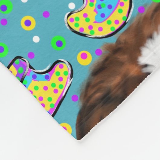 Saint Bernard Fleece Deken (Hoek)