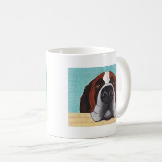 Saint Bernard - Funny Coffee Mok (Voorkant rechts)