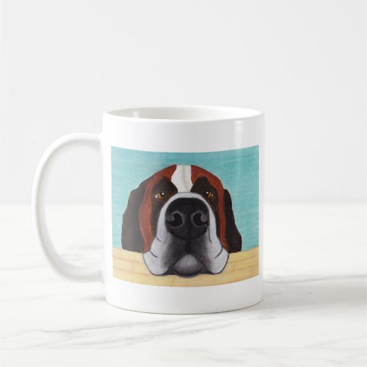 Saint Bernard - Funny Coffee Mok (Links)