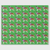 Saint Bernard Gift Wrapping Paper Cadeaupapier (Vlak)
