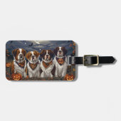 Saint Bernard Halloween Spooky Bagagelabel (Voorkant horizontaal)