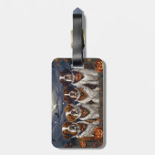 Saint Bernard Halloween Spooky Bagagelabel (Achterkant verticaal)