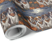Saint Bernard Halloween Spooky Cadeaupapier (Rol Hoek)