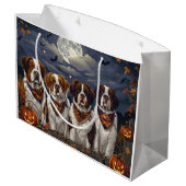 Saint Bernard Halloween Spooky Groot Cadeauzakje (Achterkant Gekanteld)