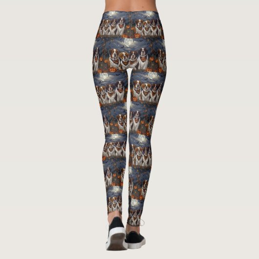 Saint Bernard Halloween Spooky Leggings (Achterkant)