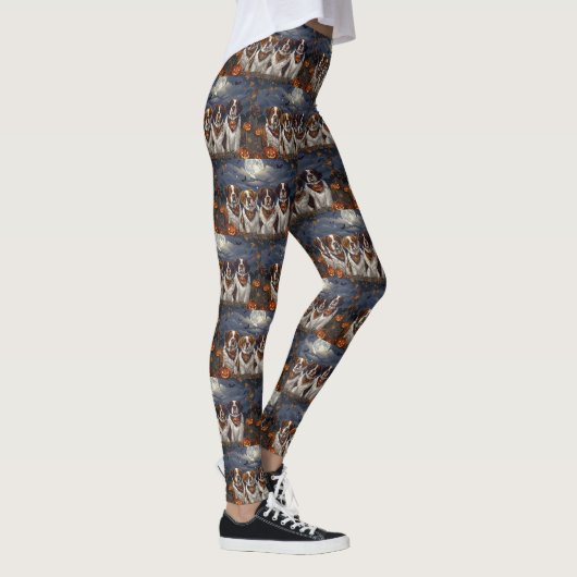 Saint Bernard Halloween Spooky Leggings (Rechts)