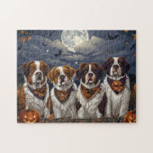 Saint Bernard Halloween Spooky Legpuzzel (Horizontaal)