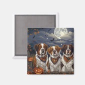 Saint Bernard Halloween Spooky Magneet (Voorkant / Achterkant)