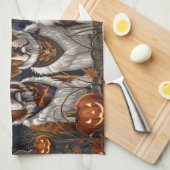 Saint Bernard Halloween Spooky Theedoek (Quarter Fold)