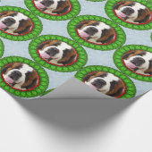 Saint Bernard Happy Howliday Cadeaupapier (Hoek)