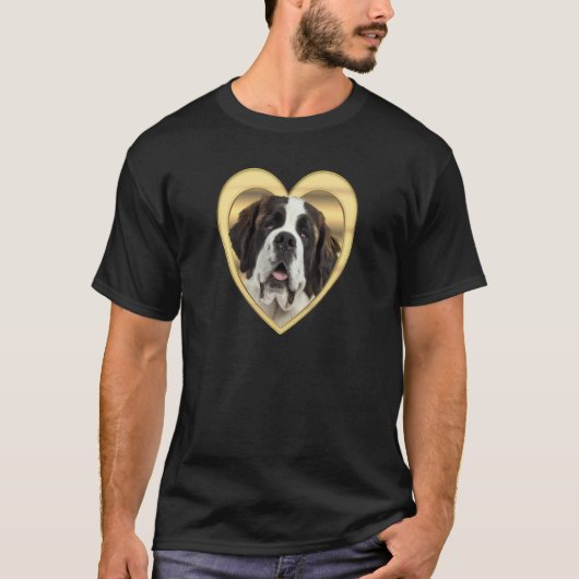 Saint Bernard  Heart Dog St Bernard  1 T-shirt (Voorkant)