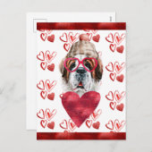 Saint Bernard Hearts Hondenliefhebber Valentijn Gi Feestdagenkaart (Voorkant / Achterkant)