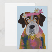 Saint Bernard Hippie Kaart (Voorkant / Achterkant)