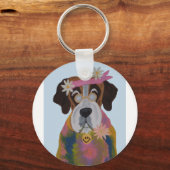 Saint Bernard Hippie Sleutelhanger (Voorkant)
