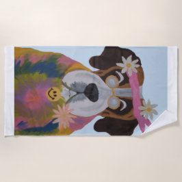 Saint Bernard Hippie Strandlaken