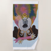 Saint Bernard Hippie Strandlaken (Voorkant)