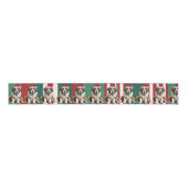 Saint Bernard Holiday Plaid Funny Dog Christmas Grosgrain Lint (Voorkant)