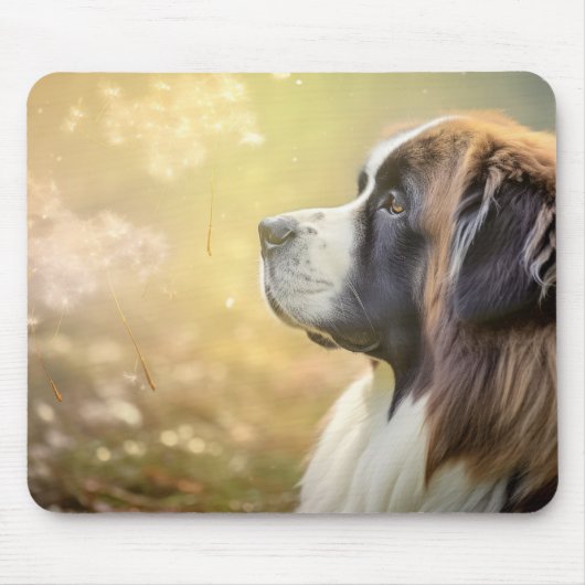 Saint Bernard Hond Huisdier Tranquil Muismat (Voorkant)