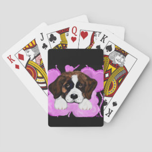 SAINT BERNARD HOND POKERKAARTEN