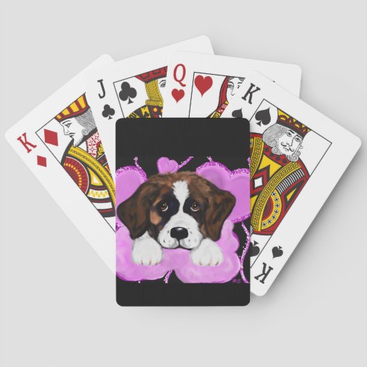 SAINT BERNARD HOND POKERKAARTEN (Achterkant)