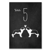 Saint Bernard Hond Silhouetten bruiloft receptie Kaart (Achterkant)
