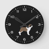 Saint Bernard Hondenras Clock Ronde Klok (Voorkant)