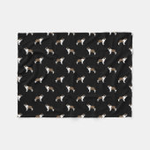 Saint Bernard Hondenras Pattern Fleece Deken (Voorkant (Horizontaal))