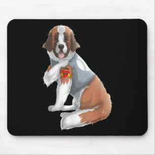 Saint Bernard I Love Mam Tattoo Dog Shirt Funny Mo Muismat