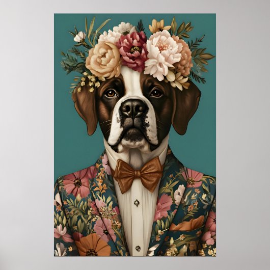 Saint Bernard In Suit Poster, Saint Bernard Poster (Voorkant)