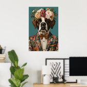 Saint Bernard In Suit Poster, Saint Bernard Poster (Thuiskantoor)