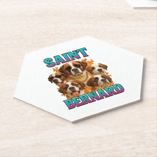 Saint Bernard Kartonnen Onderzetters (Schuin)
