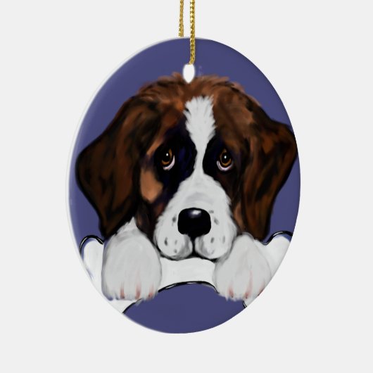 Saint Bernard Keramisch Ornament (Rechts)